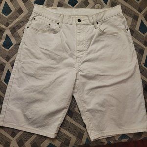 Levi's 569 Men's White Denim Loose Straight Jean Shorts size 34